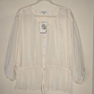 Daniel Rainn Creme Boho Blouse